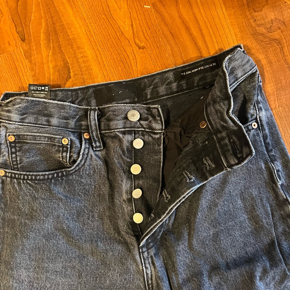 Joni high rise straight Jean- washed black- denim forum